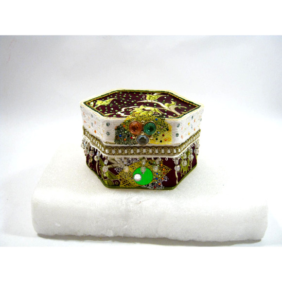 Keepsake Jewelry Trinket Box for Mementos Desk Items w/ Mini Journal + Potpourri - Picture 10 of 16